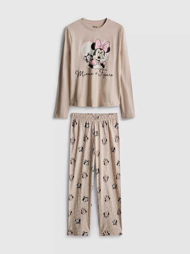 Disneys pyjamasar i bomull med Minnie Mouse-tryck