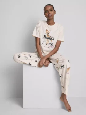 Disneys pyjamasar i bomullsblandning med tryck