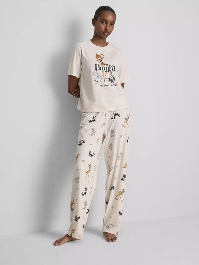 Disneys pyjamasar i bomullsblandning med tryck