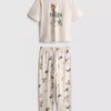 Disneys pyjamasar i bomullsblandning med tryck