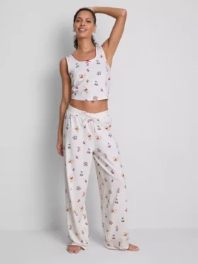 Disneys pyjamasar i bomullsrik tröja med tryck i Winnie the Pooh-motiv