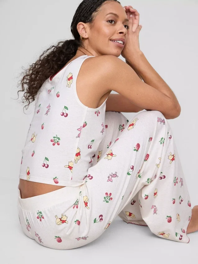 Disneys pyjamasar i bomullsrik tröja med tryck i Winnie the Pooh-motiv