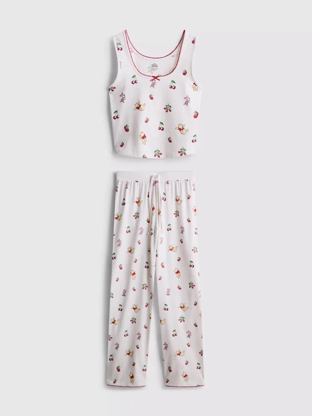 Disneys pyjamasar i bomullsrik tröja med tryck i Winnie the Pooh-motiv