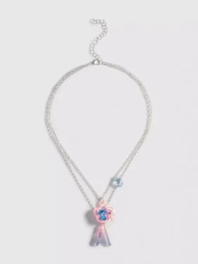 Disneys Stitch-halsband i flera lager med initialer