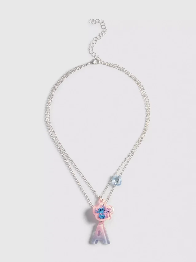 Disneys Stitch-halsband i flera lager med initialer