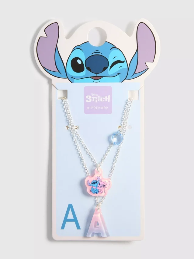 Disneys Stitch-halsband i flera lager med initialer