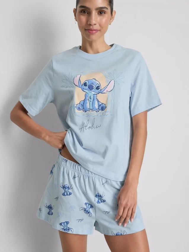 Disneys Stitch-pyjamasar i bomull med tryck