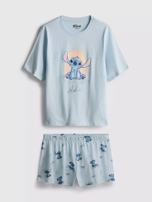 Disneys Stitch-pyjamasar i bomull med tryck