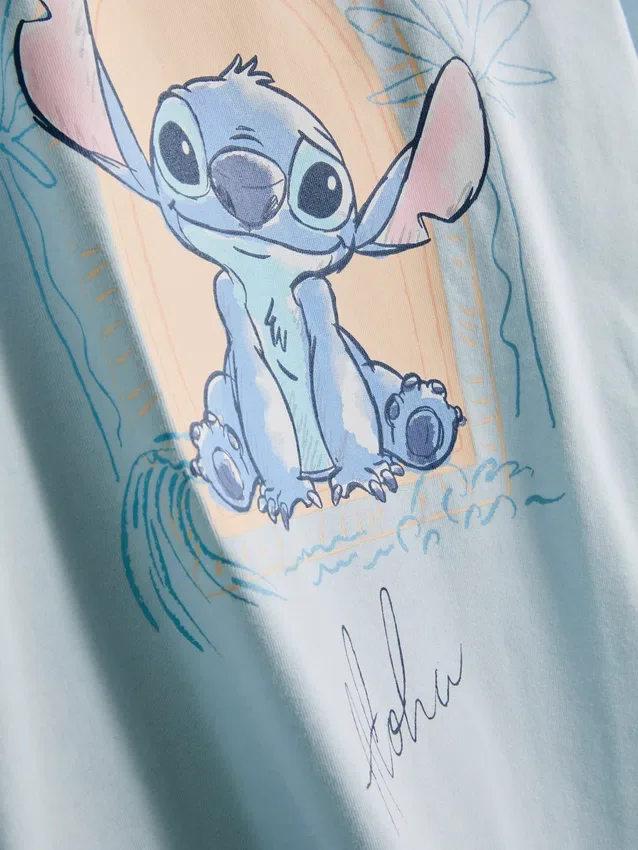 Disneys Stitch-pyjamasar i bomull med tryck