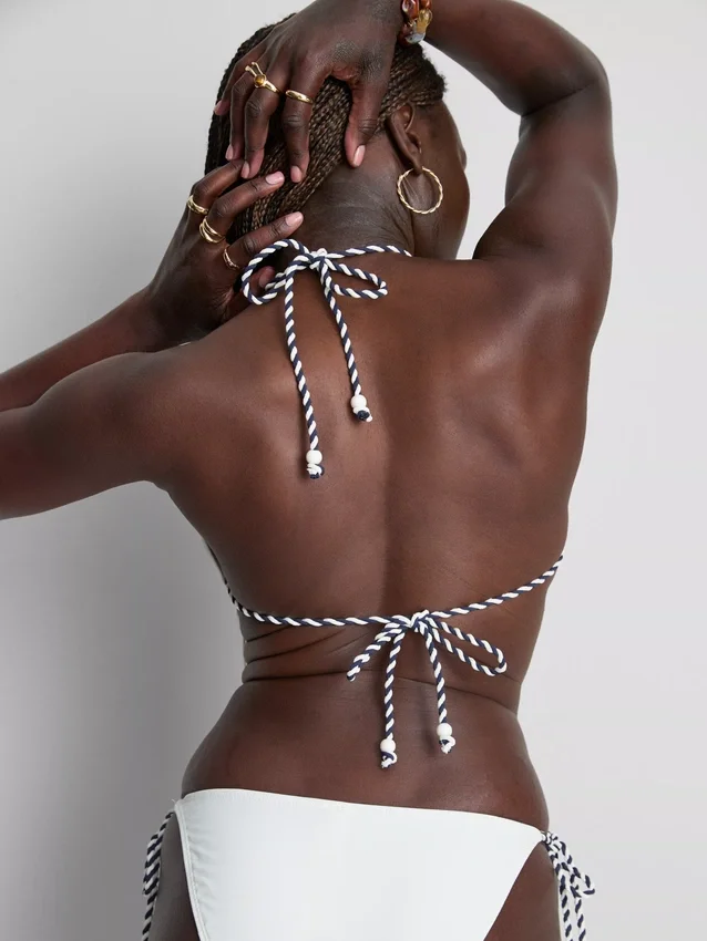 Dolce broderad triangel-bikinitopp