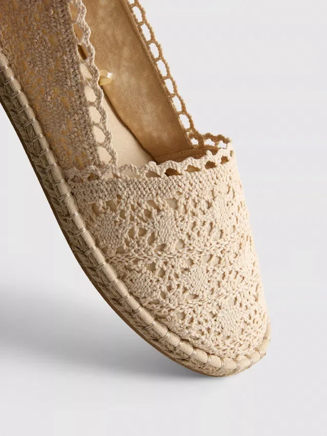 Espadriller med snörning