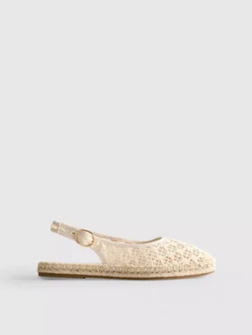 Espadriller med spänne bak