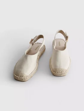 Espadriller med spänne bak