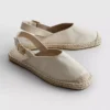 Espadriller med spänne bak