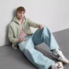 Essential hoodie med genomgående dragkedja