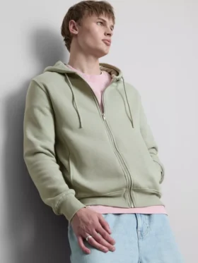 Essential hoodie med genomgående dragkedja