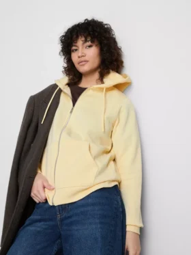 Essential hoodie med genomgående dragkedja