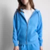 Essential hoodie med genomgående dragkedja