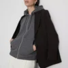 Essential hoodie med genomgående dragkedja
