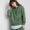 Essential hoodie med genomgående dragkedja