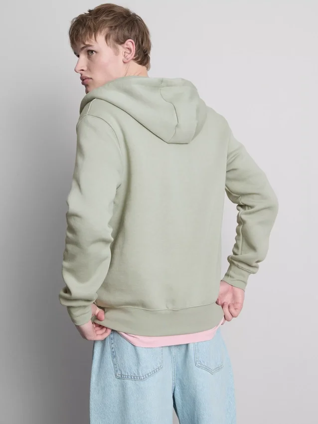 Essential hoodie med genomgående dragkedja