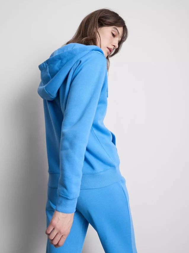 Essential hoodie med genomgående dragkedja
