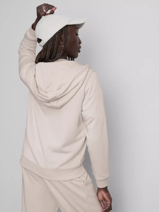 Essential hoodie med genomgående dragkedja