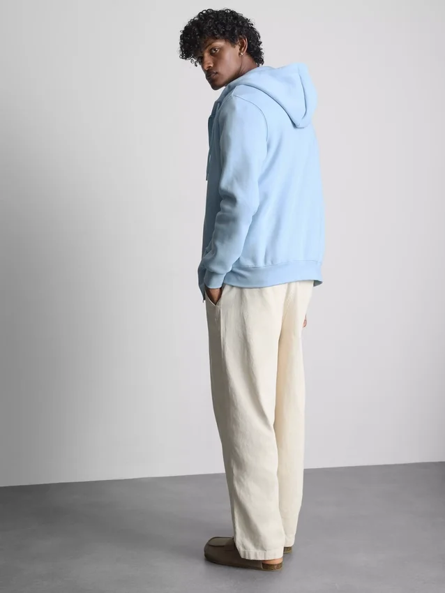 Essential hoodie med genomgående dragkedja