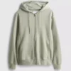 Essential hoodie med genomgående dragkedja