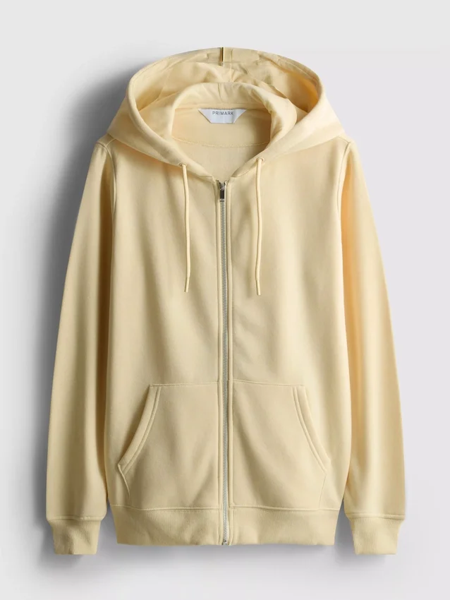 Essential hoodie med genomgående dragkedja