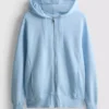 Essential hoodie med genomgående dragkedja