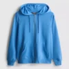 Essential hoodie med genomgående dragkedja