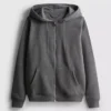 Essential hoodie med genomgående dragkedja
