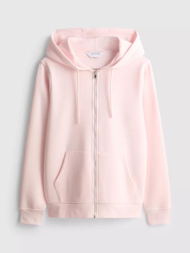Essential hoodie med genomgående dragkedja