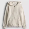 Essential hoodie med genomgående dragkedja