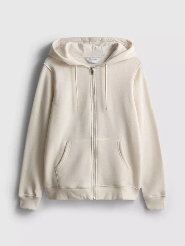 Essential hoodie med genomgående dragkedja