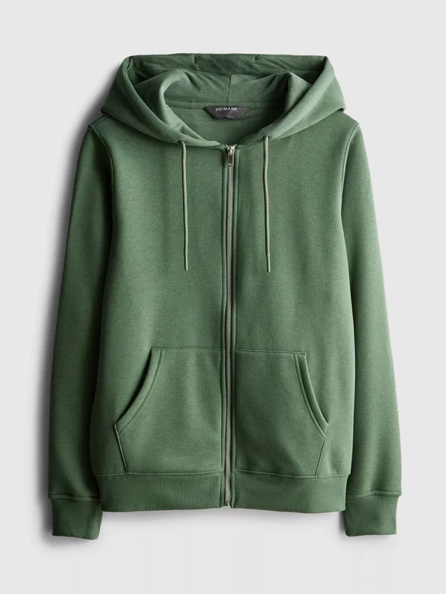 Essential hoodie med genomgående dragkedja