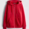 Essential hoodie med genomgående dragkedja