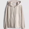 Essential hoodie med genomgående dragkedja