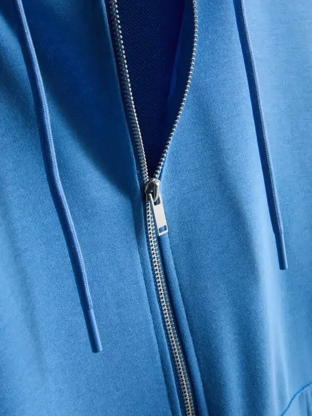Essential hoodie med genomgående dragkedja