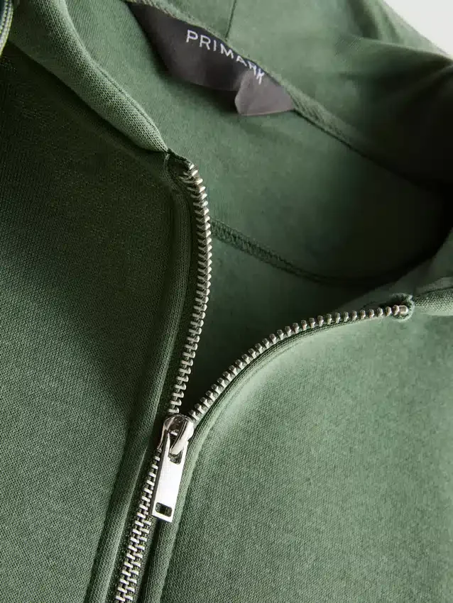 Essential hoodie med genomgående dragkedja