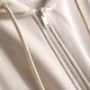 Essential hoodie med genomgående dragkedja