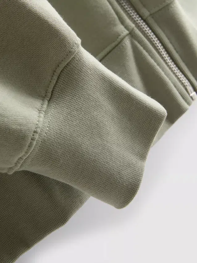 Essential hoodie med genomgående dragkedja