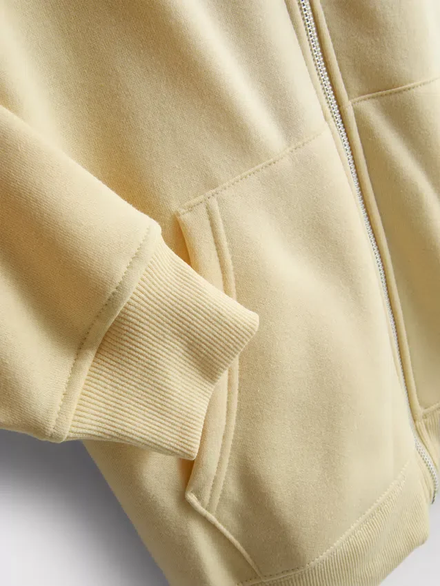 Essential hoodie med genomgående dragkedja