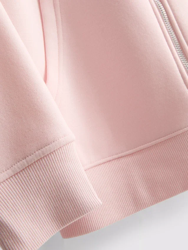 Essential hoodie med genomgående dragkedja