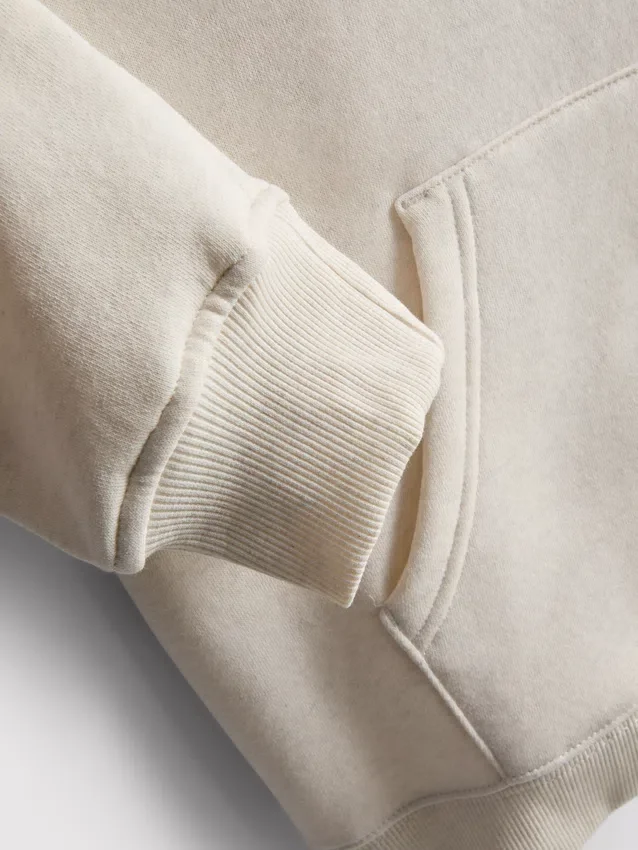 Essential hoodie med genomgående dragkedja
