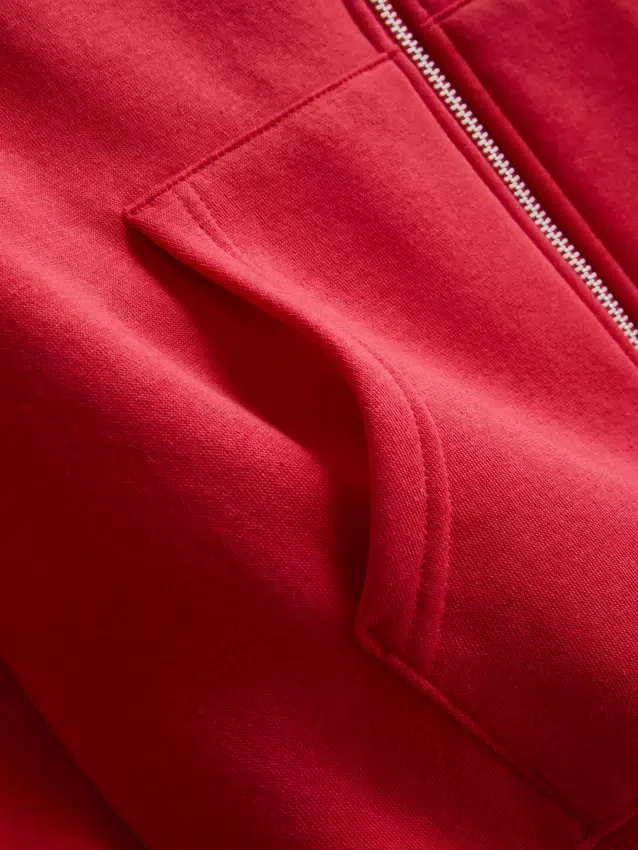 Essential hoodie med genomgående dragkedja