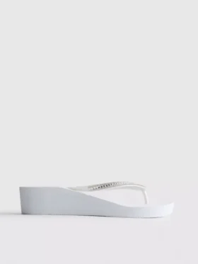Flip-flops med strass och kilklack