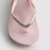 Flip-flops med strass och kilklack