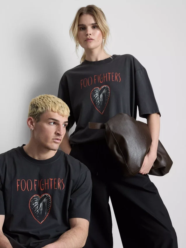 Foo Fighters-T-shirt med tryck